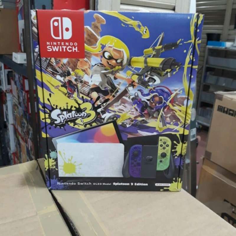 Jual nintendo switch oled console splatoon 3 limited edition di Seller