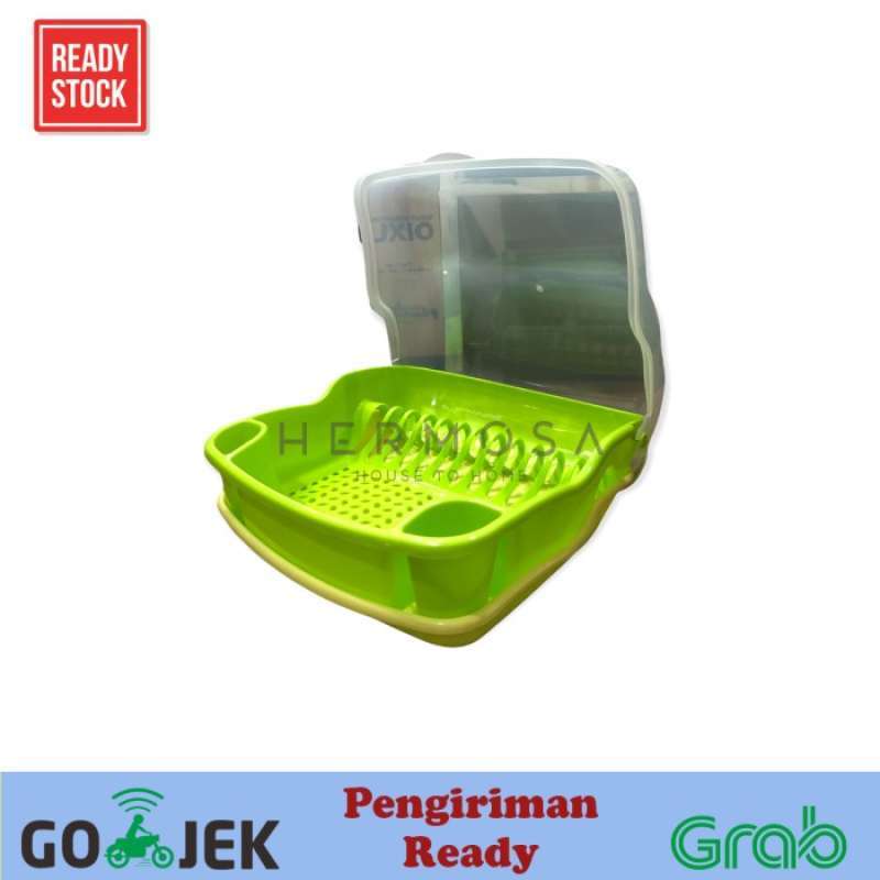 Jual Rak Piring Plastik Luxio Dengan Tutup Rak Piring/Mangkok/Sendok