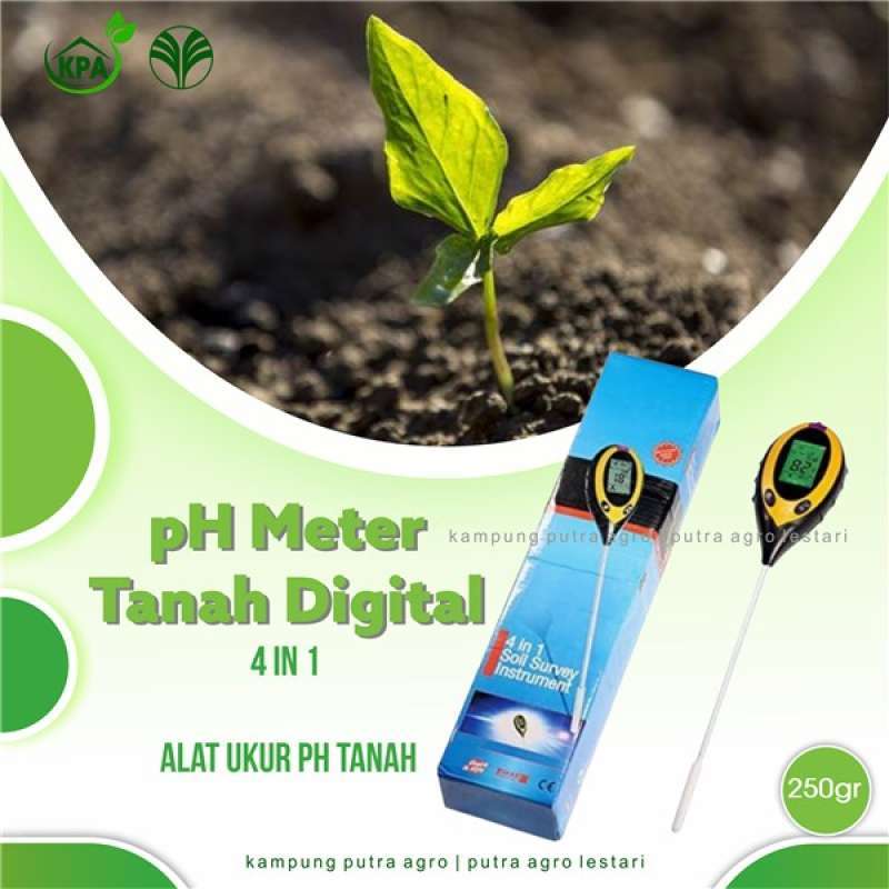Jual PH Meter Tanah Digital Soil Analyzer 4 In 1 PH Moisture Light Temp di Seller PUTRA AGRO