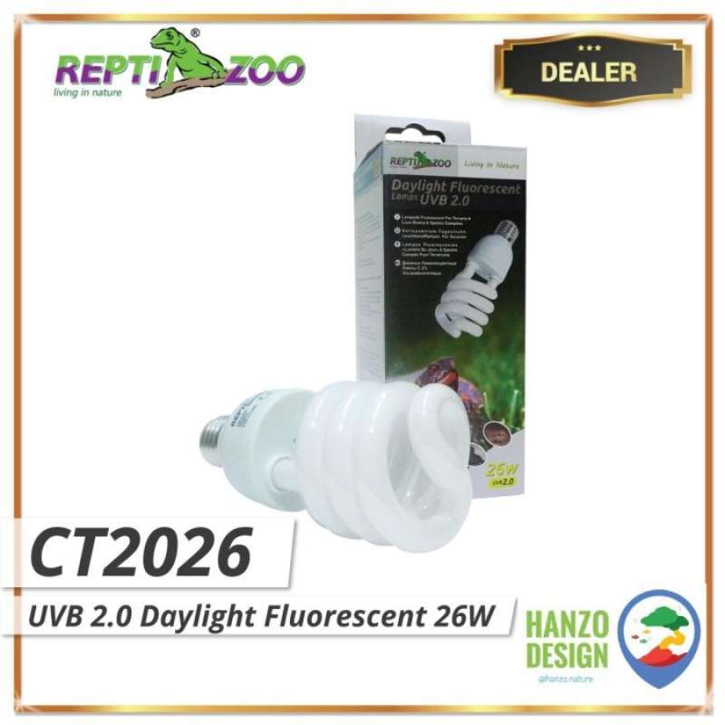Jual Lampu uv Terrarium Bohlam Tanaman Reptil UVB Lamp 2.0 Day Reptizoo