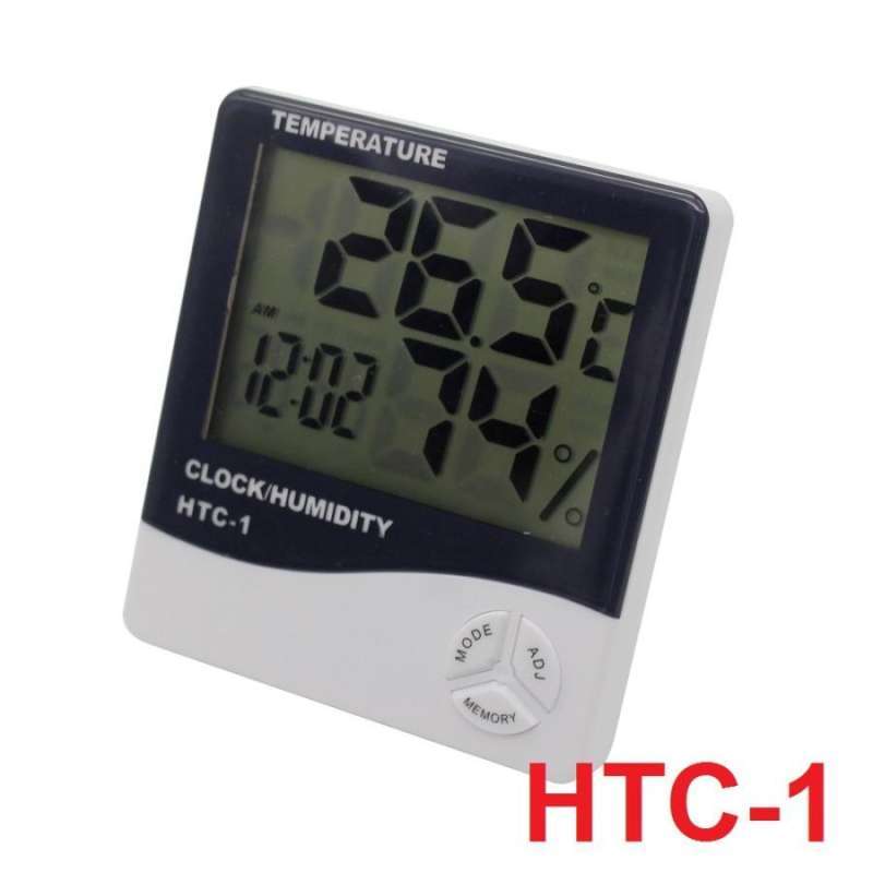 Jual JAM DIGITAL MEJA/KANTOR +HYGROMETER THERMOMETER SUHU RUANGAN