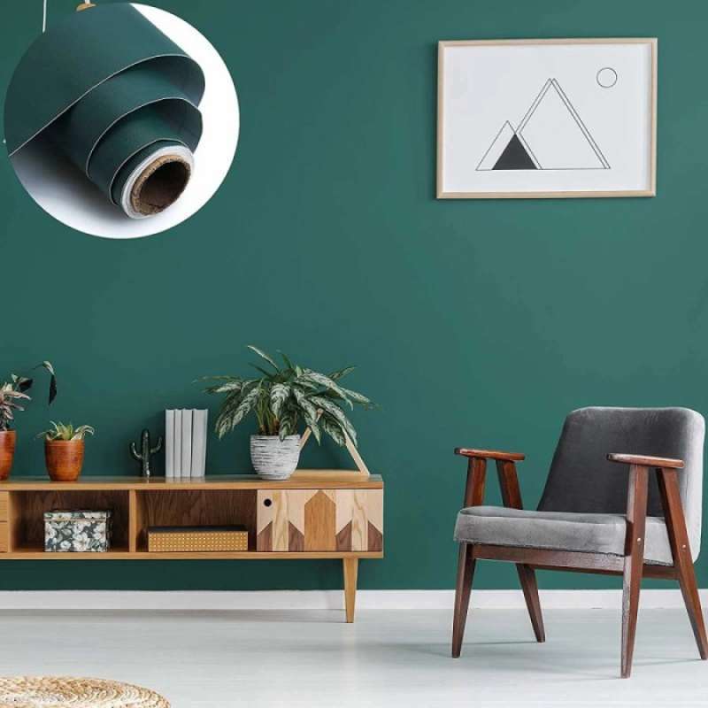 Jual Wallpaper sticker dinding polos Dark green / warna hijau di Seller