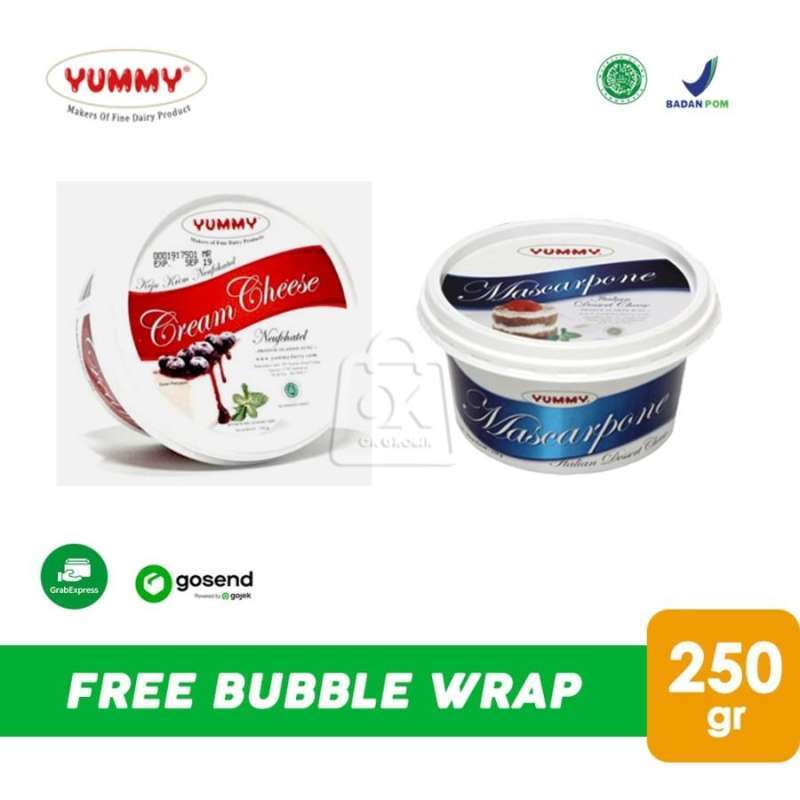Jual Cream Cheese Mascarpone / Neufchatel Yummy 250gr (KHUSUS INSTANT