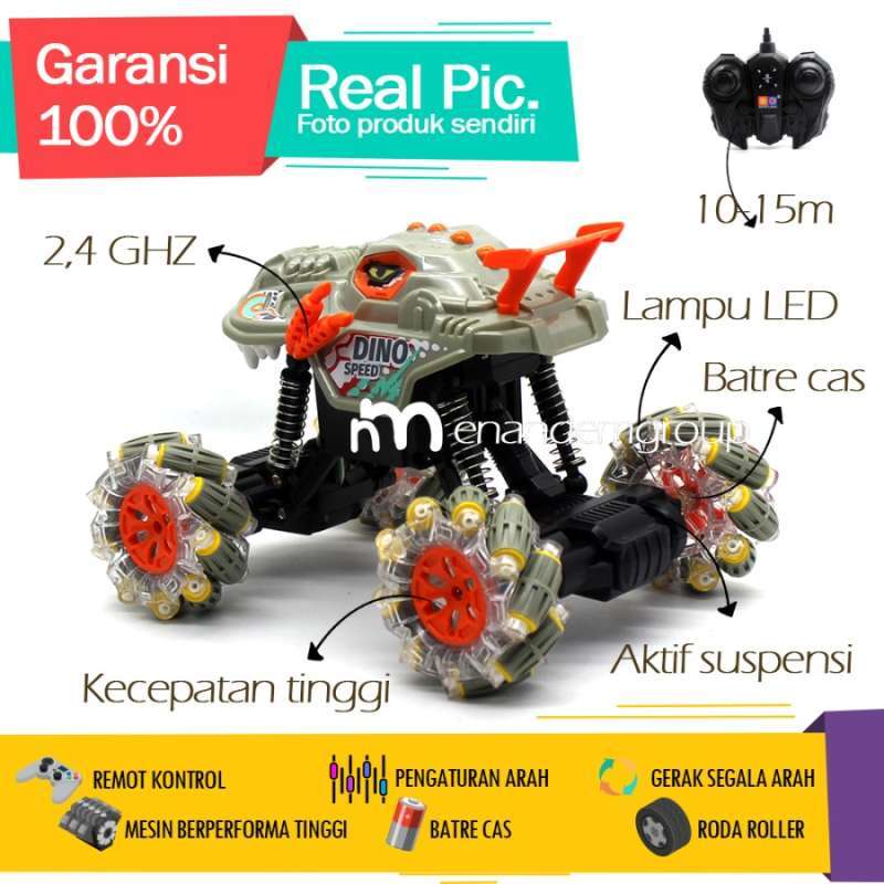 Jual Mainan Mobil Remot Kontrol Rc Dinosaurus Offroad Climbing Stunt ...