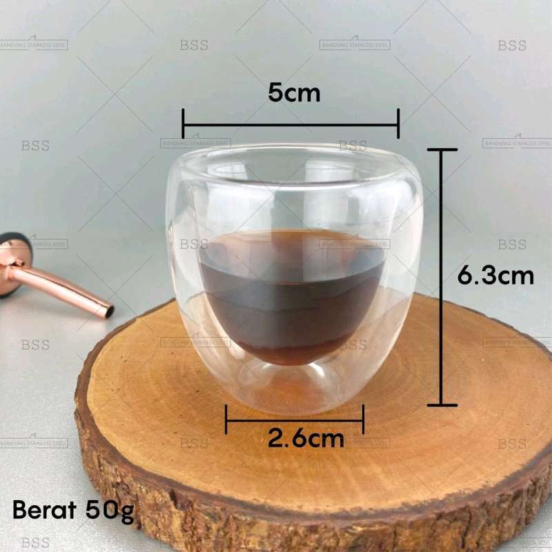 150 450 ml gelas dua lapis kopi teh kaca gelas isolasi cangkir espreso anggur bir