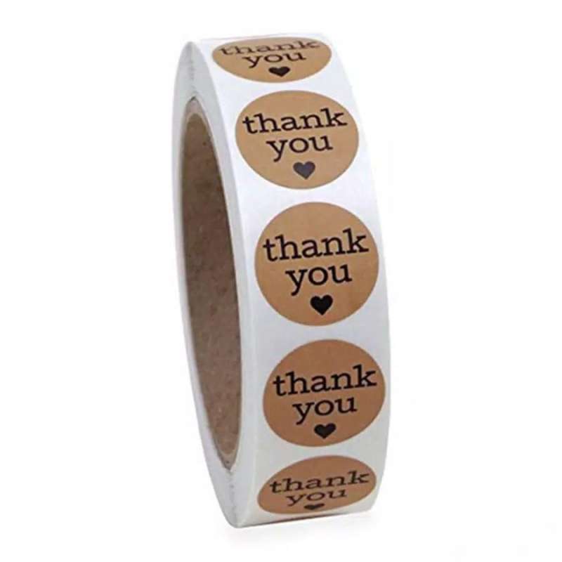 Jual Stiker label Thank You Bentuk Bulat Buat Paket/Souvenir di Seller