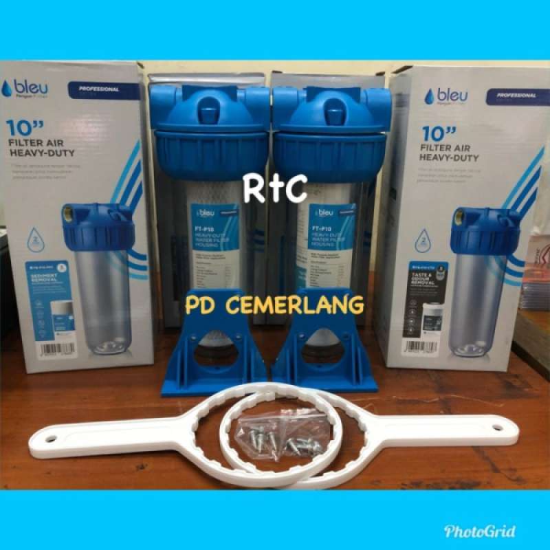 Jual Paket Filter Air Sumur Dan Pam Penguin Blue Professional 2 Tabung