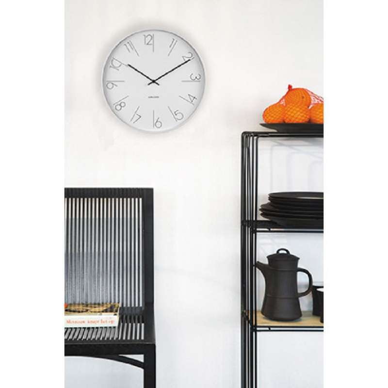 Jual Karlsson Wall Clock Elegant Numbers Steel White D.40Cm di Seller