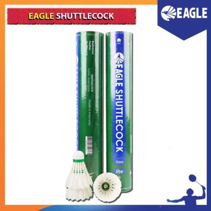 Jual EAGLE SHUTTLECOCK KOK LITE ORIGINAL BADMINTONGoose Feather di