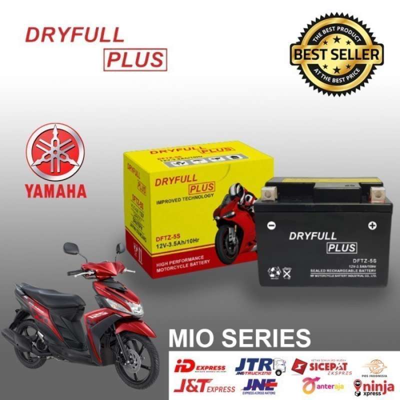 Jual Aki Motor Yamaha Mio Series AKI DRYFULL DFTZ5S ORIGINAL di Seller