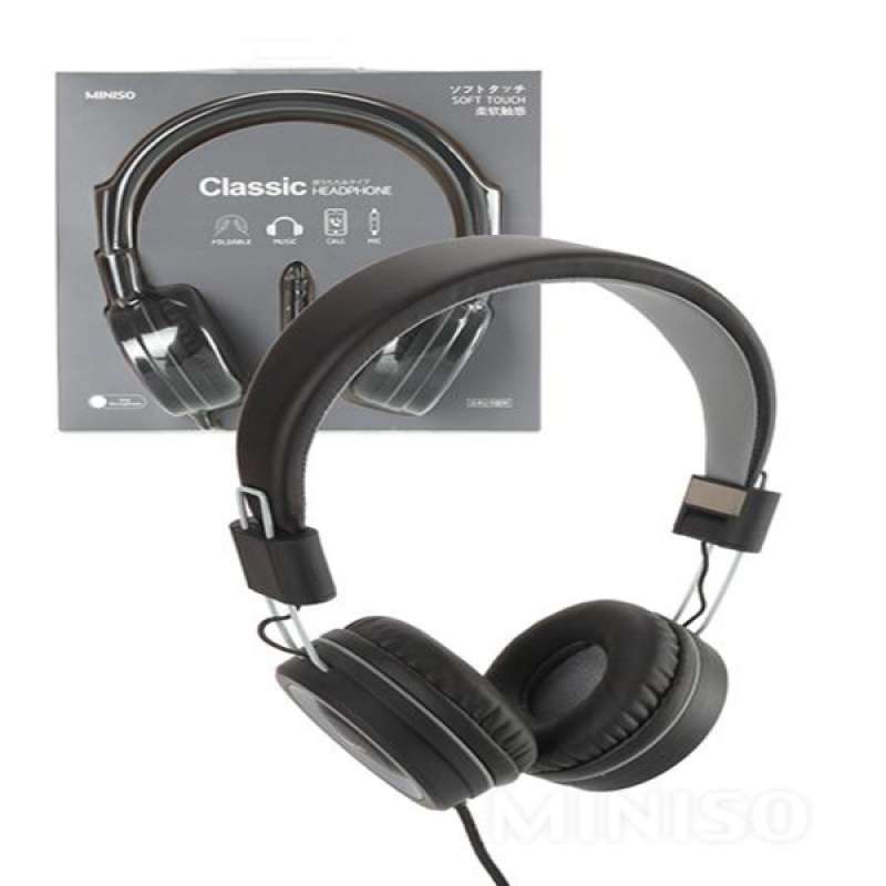 Jual Miniso Official Headset Headphone Gaming Foldable Hitam di