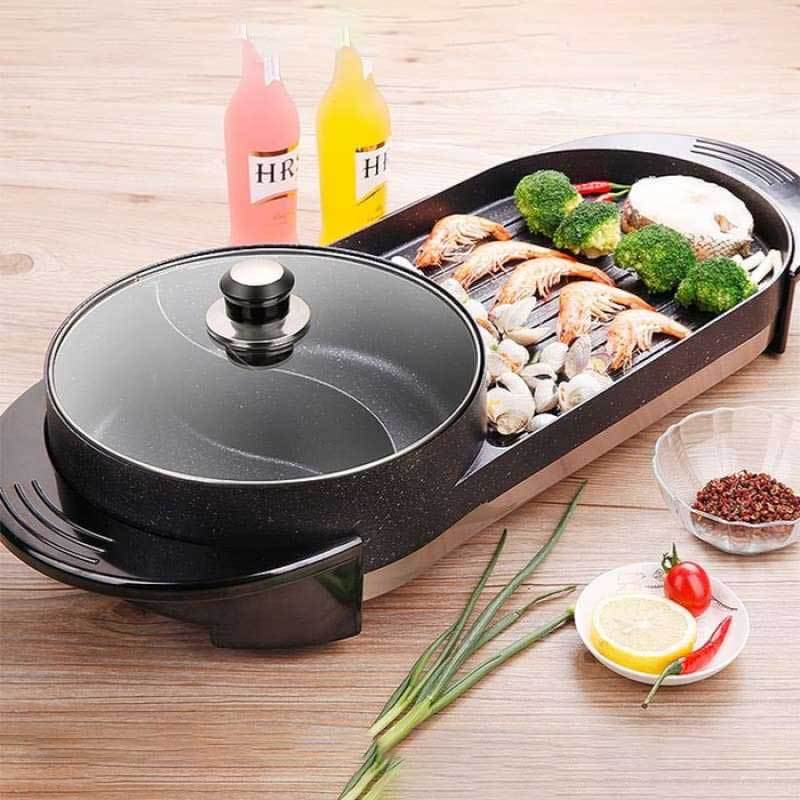 Promo Fleco MultiFunctional Electric Rinse One Pot Alat Pemanggang dan