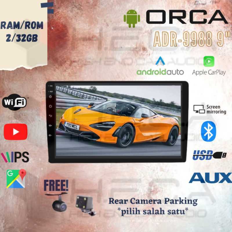 Jual ORCA ADR9988 Android 9 Head Unit 2/32GB Double Din ADR 9988