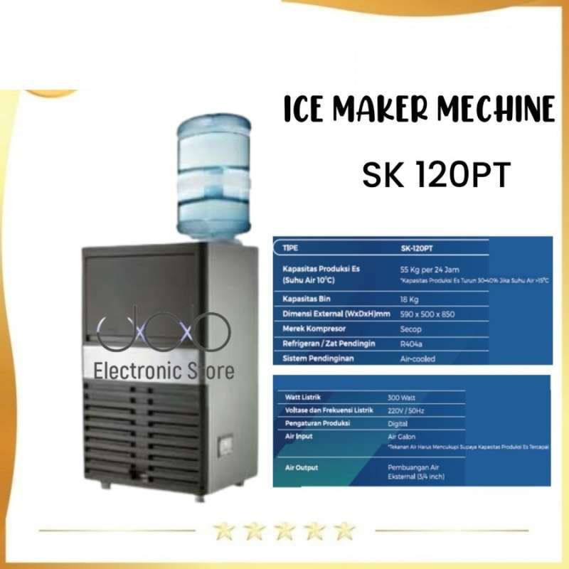 Jual STARCOOL ICE CUBE MAKER SK120 55 KG/HARI MODEL GALON di Seller