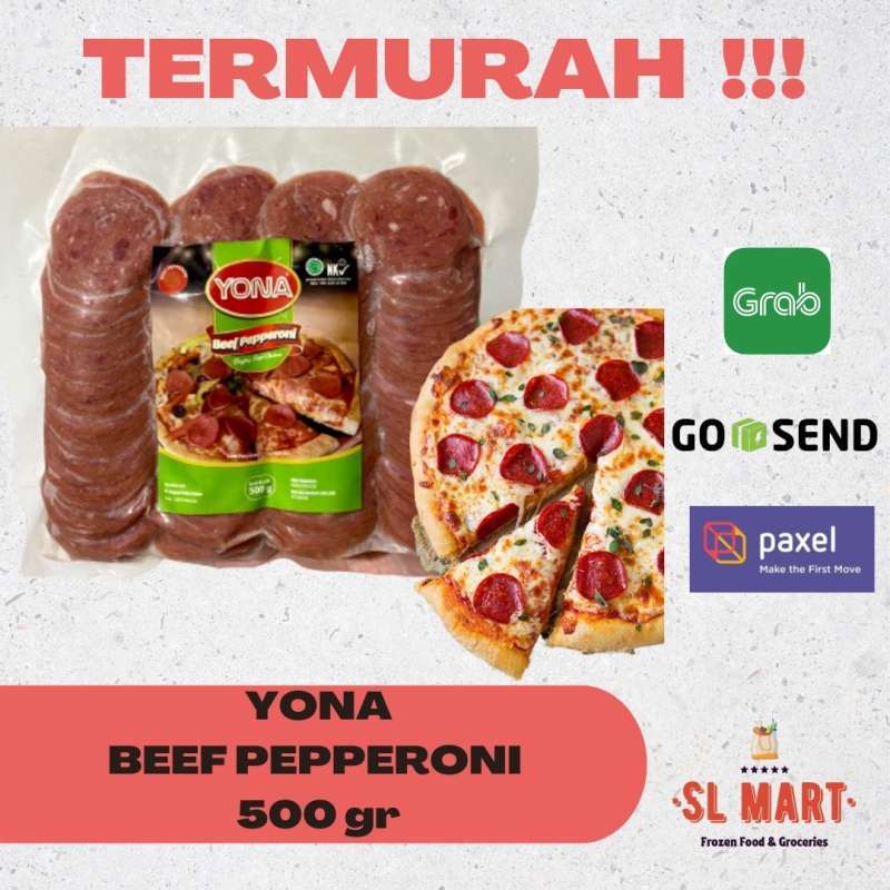 Promo YONA Beef Pepperoni / Daging Asap Untuk Topping Pizza 500gr