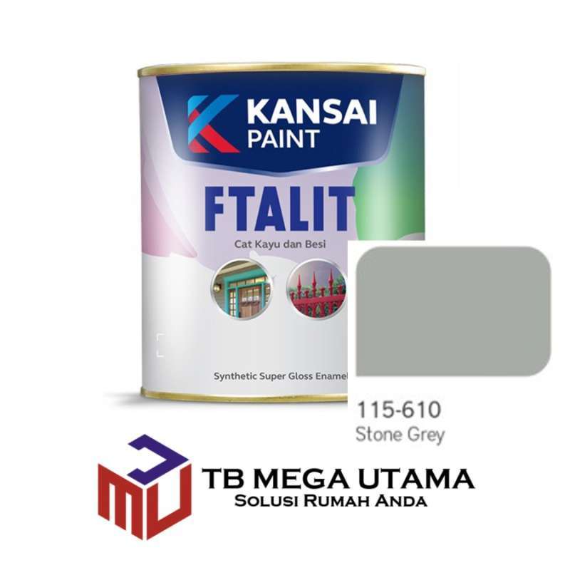 Jual Cat Ftalit 610 Stone Grey 1 kg | Kansai Paint Cat Kayu dan Besi di