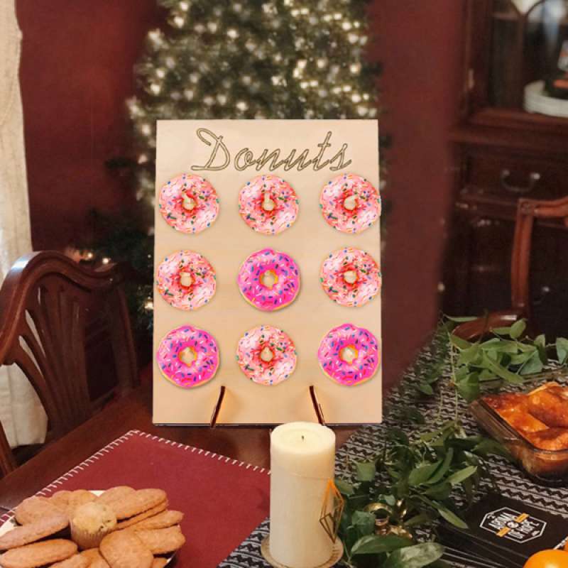 Jual 4pcs Wood Donut Board Wall Baby Shower Donut Sign Wedding Shower