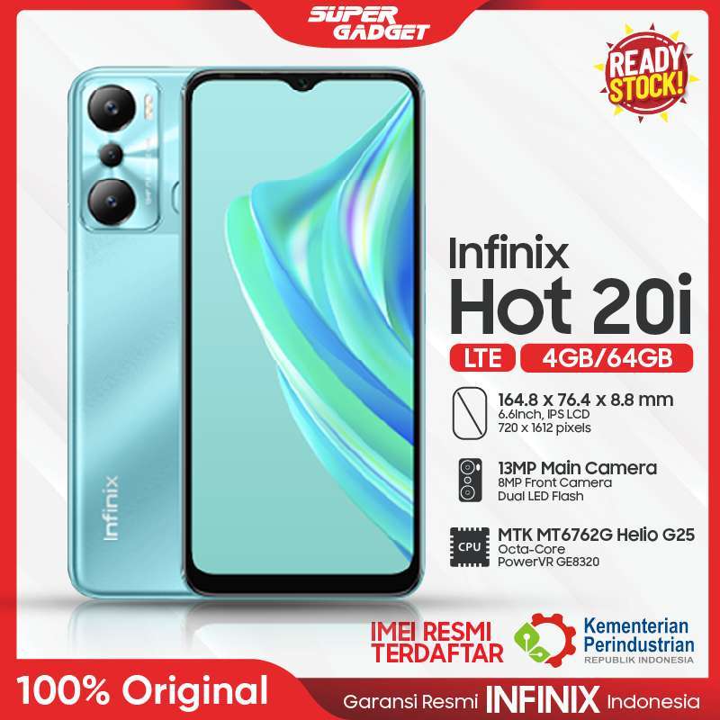 Jual Infinix Hot 20i 4/64 RAM 4 ROM 64 GB 4GB 64GB Android di Seller ...