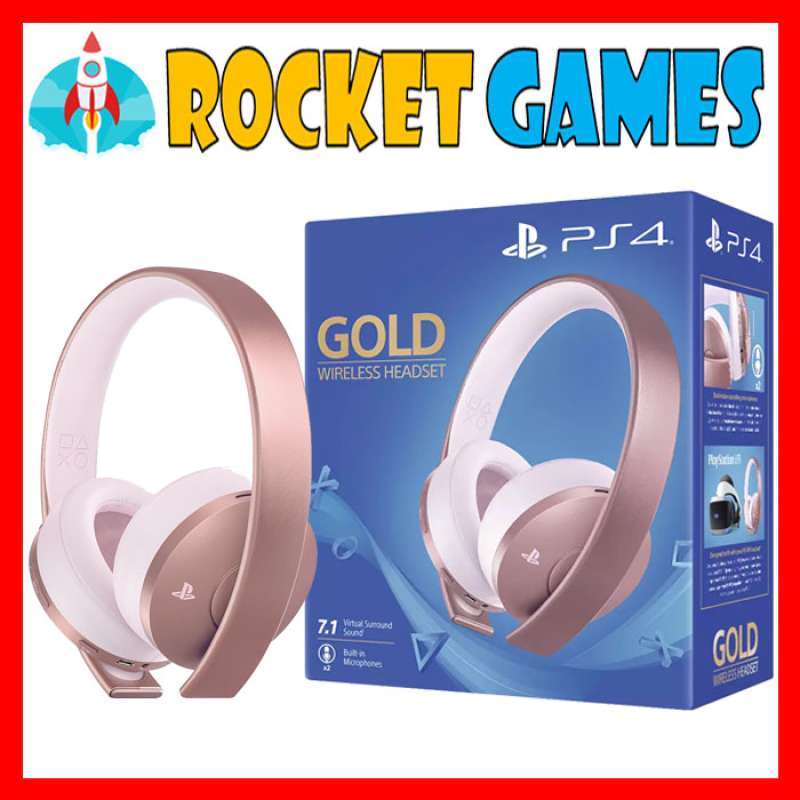 Jual Rocket Games SONY PS4 GOLD WIRELESS HEADSET ROSE GOLD di Seller