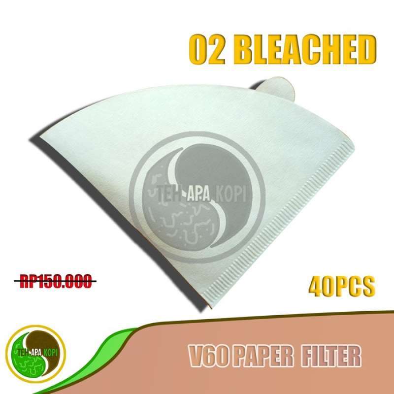 Promo Filter Coffee V60 Paper Size 01 Bleached Unbleached Kertas Filter