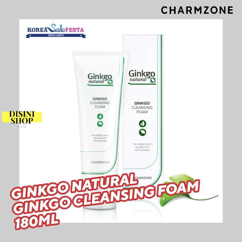 Promo Charmzone Ginkgo Natural Ginkgo Cleansing Foam 180ml/facial Foam
