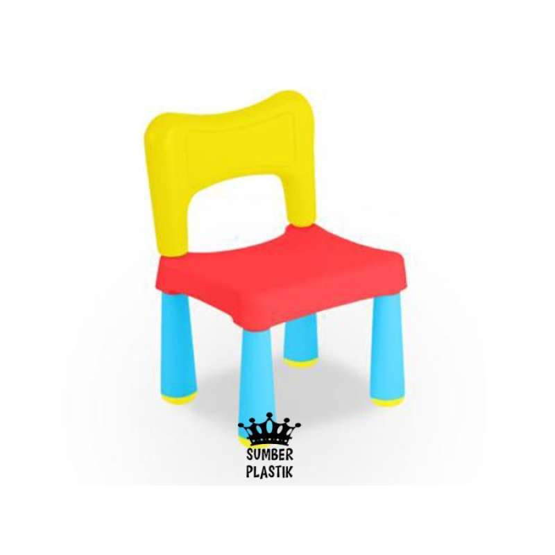 Promo Claris 5199 Kursi / Bangku Anak Plastik Kidzone Kids / Children Chair Multicolor Diskon