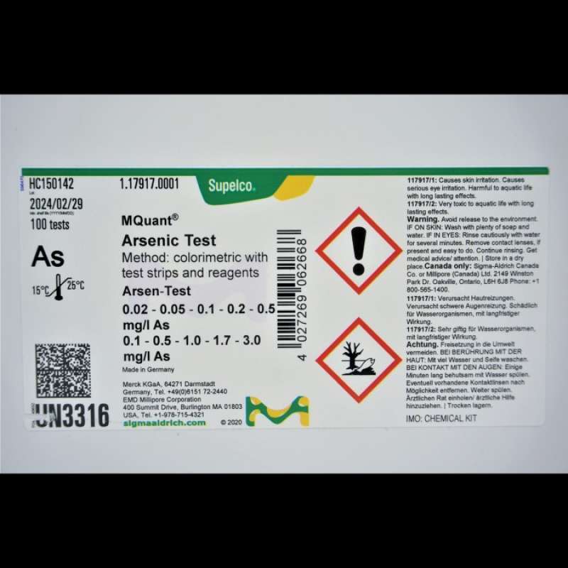 Promo Arsenicmerck1.17917.0001test Kit100 Tests Diskon 23 Di Seller Alkesmu Store Duri