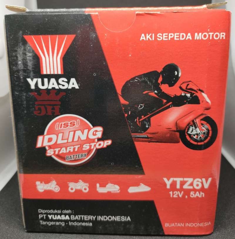 Jual Aki Yuasa Ytz6v, Aki Motor Honda Cb150r, Cbr 150, Vario 125, Beat