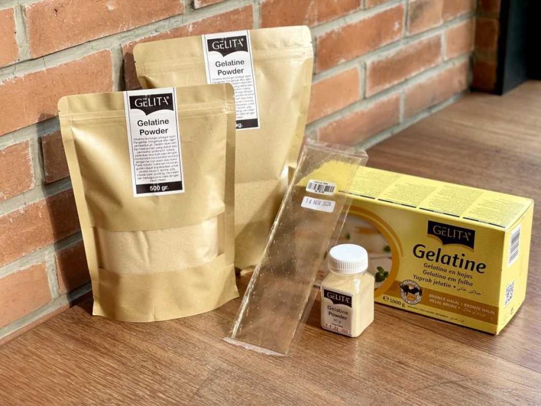 Jual Gelatine Powder Agar Agar Pudding Jelly Bubuk dan Lembaran Sheet