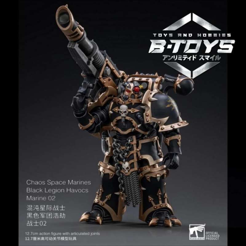 Jual Joytoy 1/18 Warhammer Chaos Space Marines Black Legion Havocs 02 ...