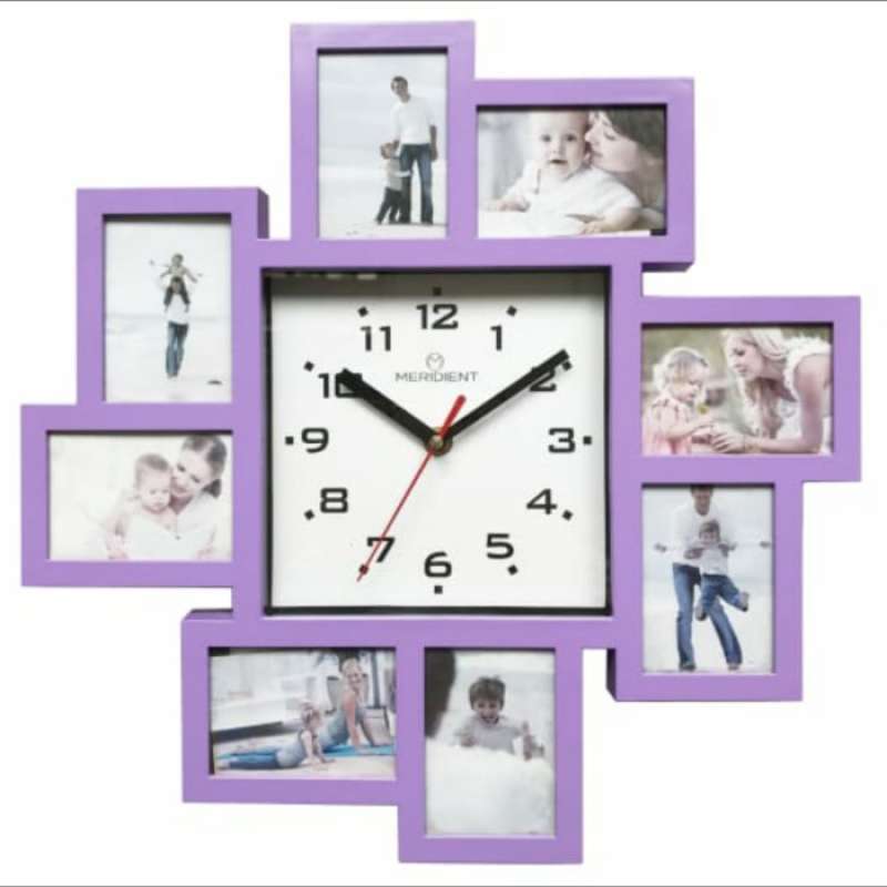 Promo MERIDIENT WALL CLOCK FRAME MINIMALIS 0274 BLACK (Jam Dinding