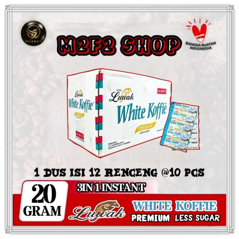 Promo Kopi Luwak White Koffie Premium Less Sugar Sachet 20 Gr
