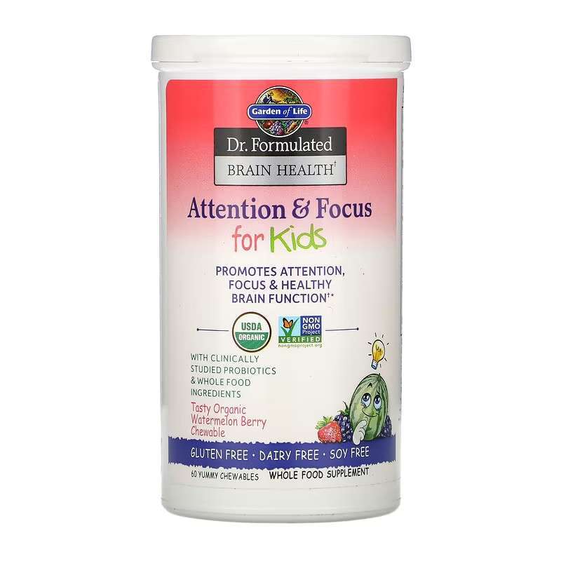Jual Garden of Life Attention Focus Kids 60 Chew Vitamin Daya Ingat