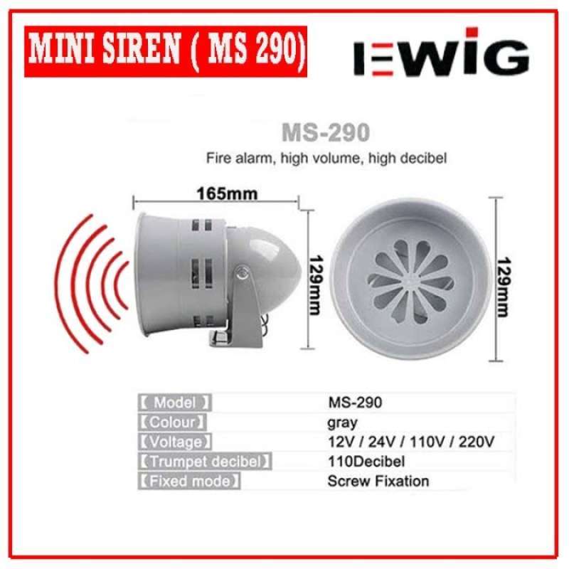 Jual Motor Sirene Ms 290 Ewig Model Ms-290 Volt 220v Ac Body Metal/besi ...