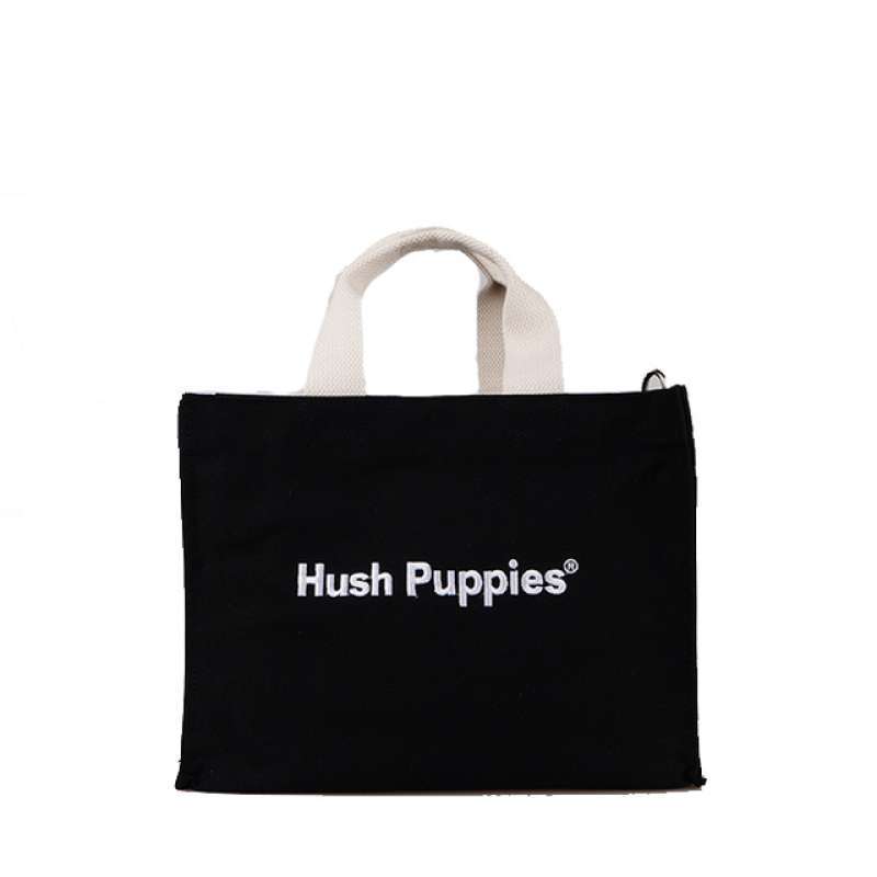 Promo Hush Puppies Canvas Tote Bag L In Black Diskon 7 di Seller SRI