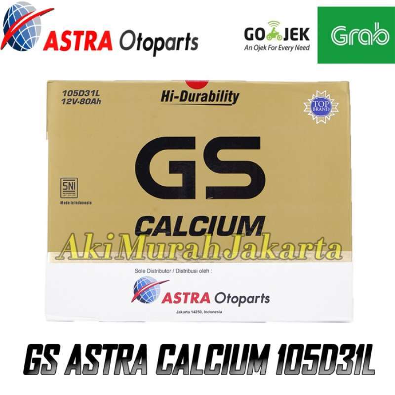 Jual Aki Mobil Fortuner Diesel GS ASTRA CALCIUM 105D31L / 95D31L Aki