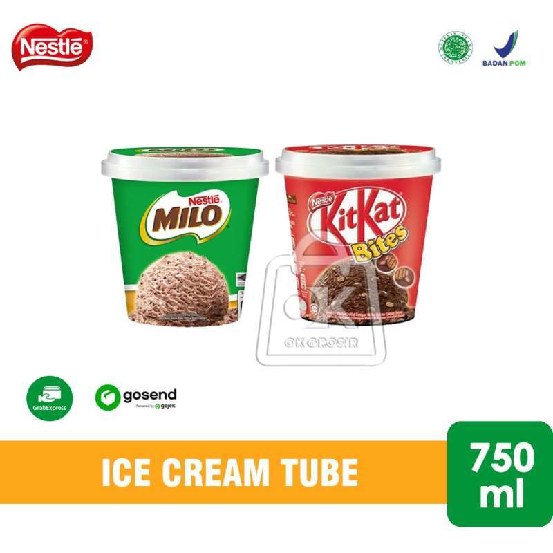 Jual Ice Cream Nestle / Kit Kat / Milo Tube 750 Ml (khusus Instant) Di
