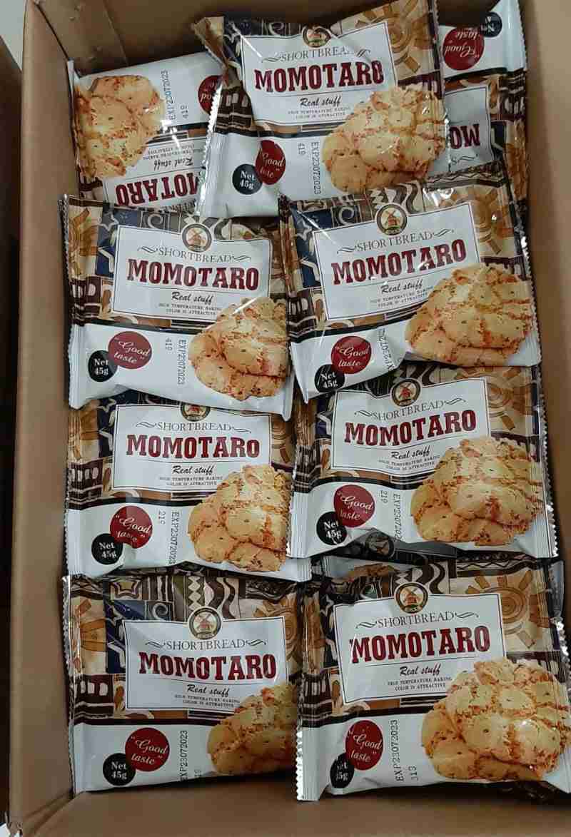 Jual Roti Viral Aoka Momotaro Berbentuk Cookies ( 1 Dus Isi 60