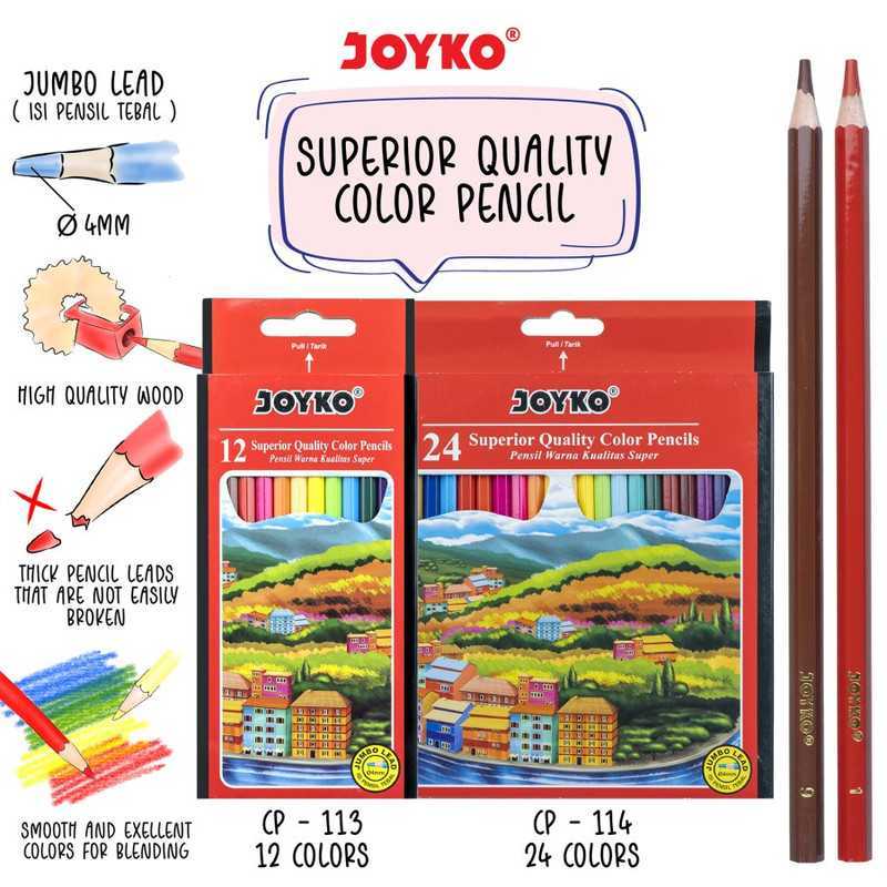 Jual Joyko Pensil rna Isi Tebal Jumbo Lead Color Pencils Hexagonal Grip