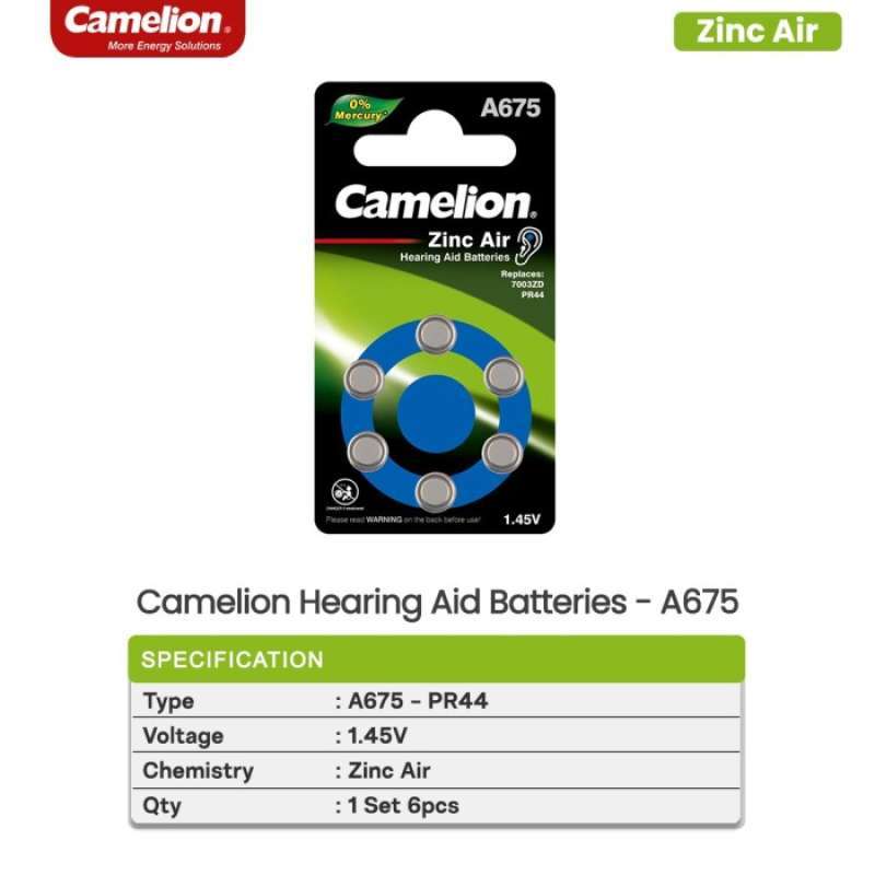 Jual Camelion Baterai Alat Bantu Dengar - A675 - Baterai Telinga A675 ...