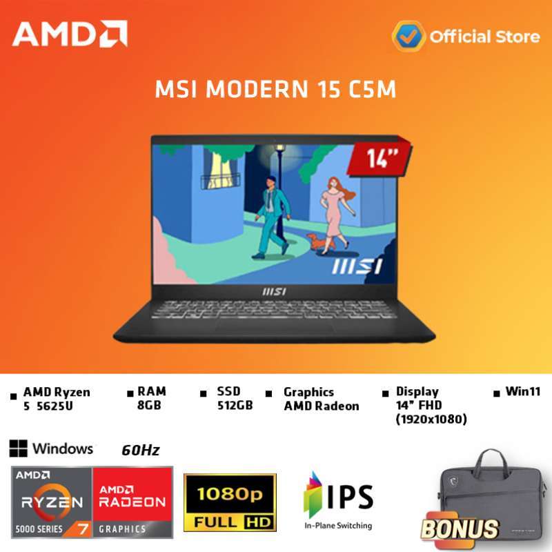 Jual Msi Modern 14 C5m 005 | Ryzen 5 5625u 8gb 512ssd Win11 14.0 Fhd ...