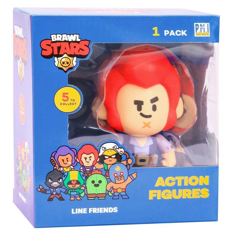 Bizak Brawl Stars Action Figure – Pack Da 5 Personaggi (11 Cm) Con Accessori – Include Colt, Spike, Leon, Crow E Mortis