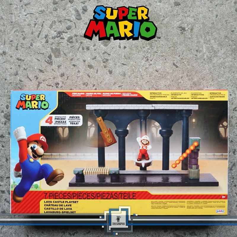Promo Super Mario Lava Castle Playset Diorama with Fire Mario included