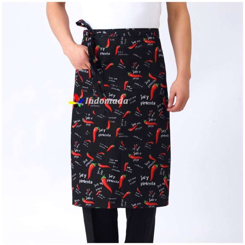 Jual Indomada 1 Celemek Apron Setengah Badan Panjang Pinggang Chef Koki