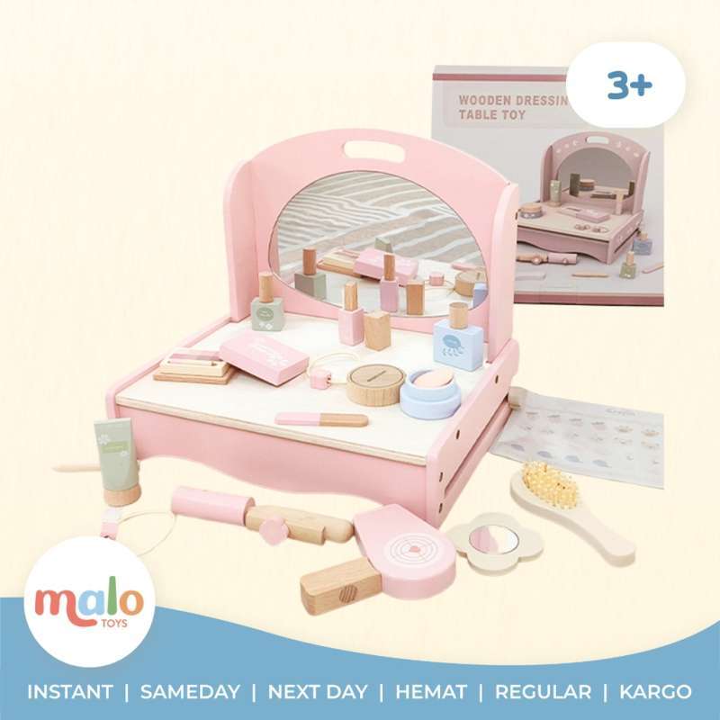 Jual Folding Dressing Table Make Up Set Wooden Toys Beauty Makeup Lipat Fold Tempat Meja Rias