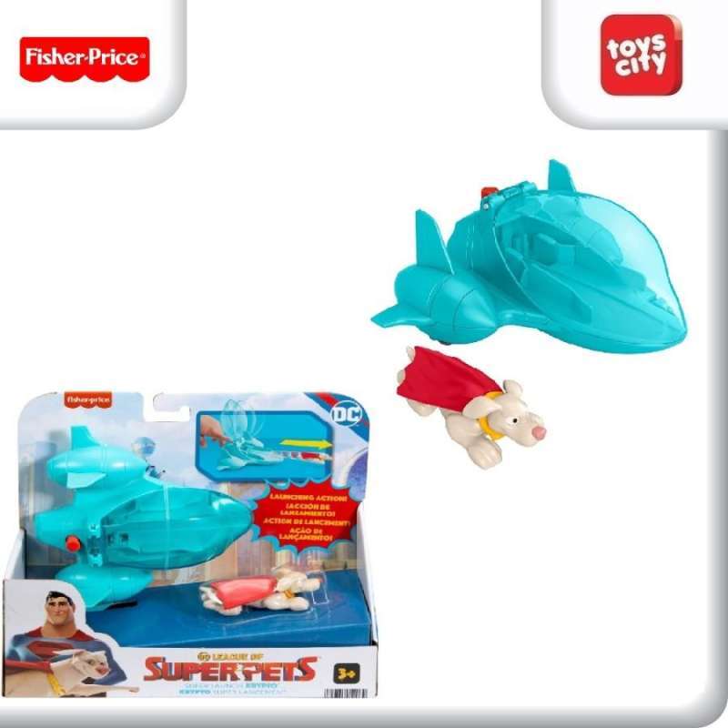 Fisher-Price Krypto Super Chien - Circuit De Sauvetage Daily Planet - Avec Lanceur Et 2 Rampes - Jouet Dès 3 Ans