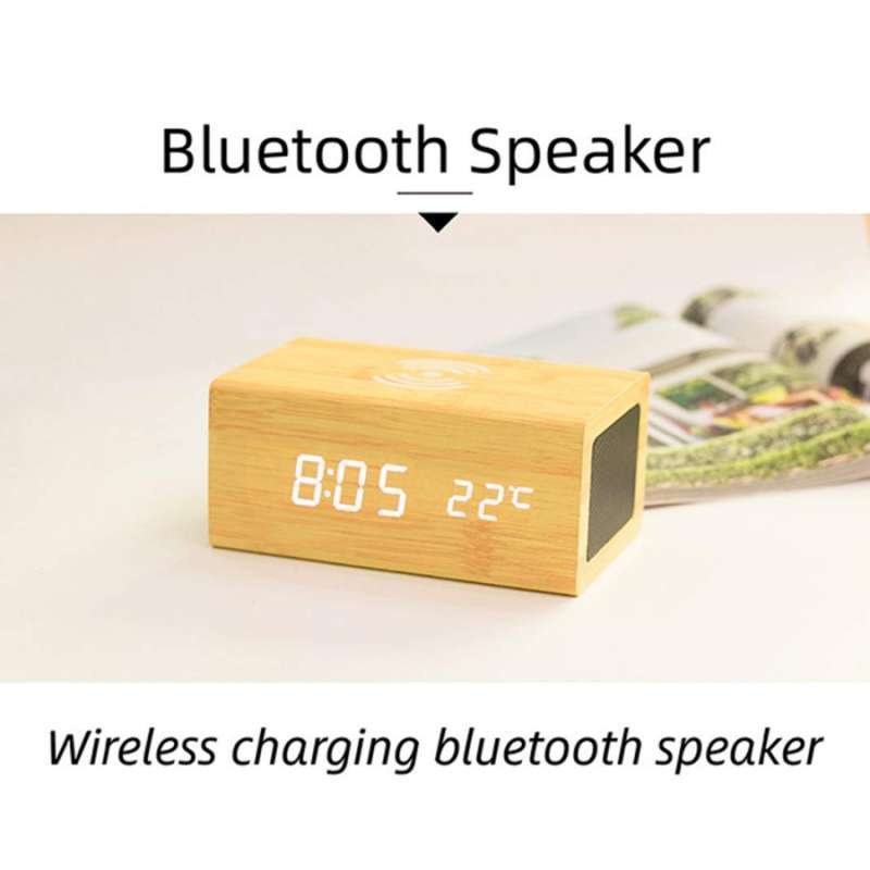 Jual Grove Jam Meja Led Bluetooth Speaker Digital Clock Wireless