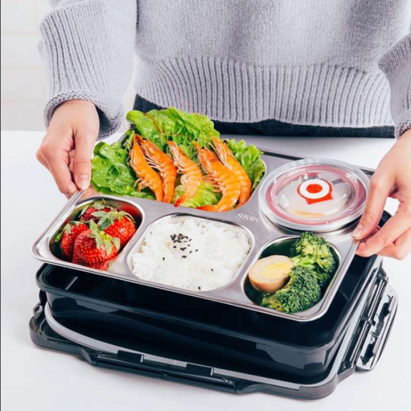 Jual Triple W 1200ml Lunch Box Bento Kotak Bekal Makan Siang Stainless
