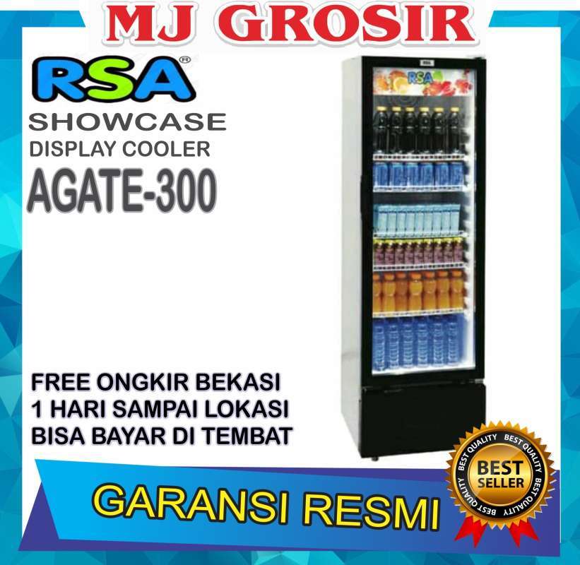 Jual SHOWCASE RSA AGATE 300 5 RAK DISPLAY COOLER KULKAS BY GEA LOW WATT ...