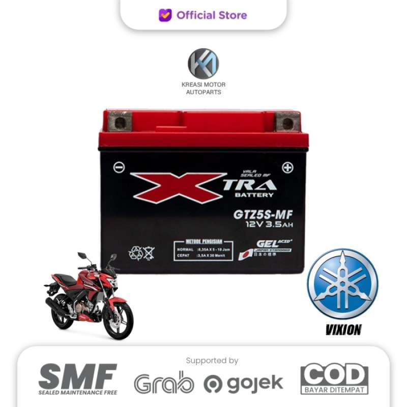Jual Aki Motor Yamaha Vixion Gtz5s Xtra Mf Aki Kering Di Seller Alice